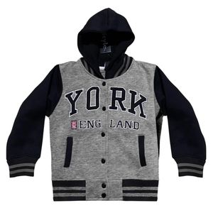 York England Letterman Varsity Hooded Bomber Youth Jacket (11/12)